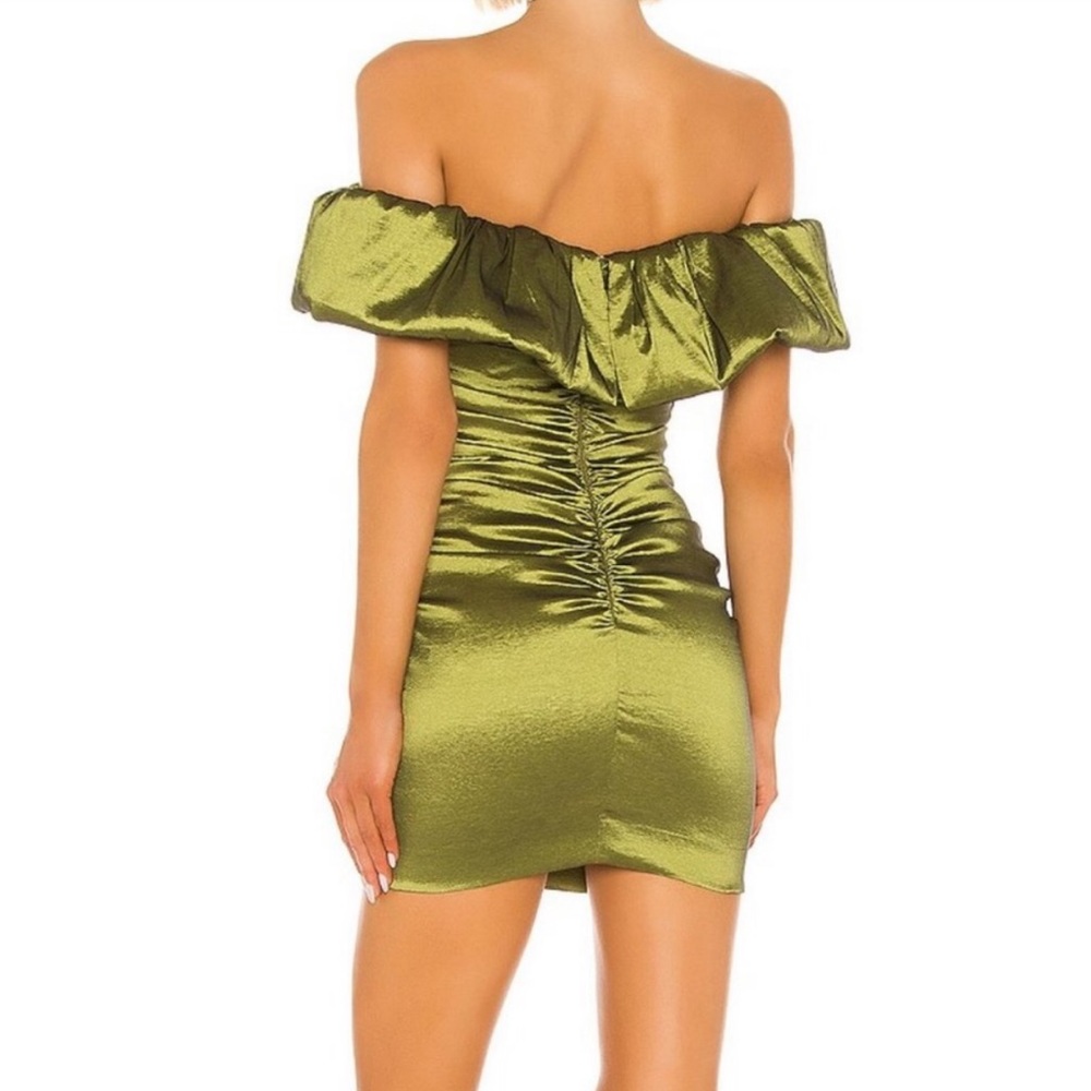 NBD || Brianne Mini Dress || Moss Green || XXS - Picture 3 of 7